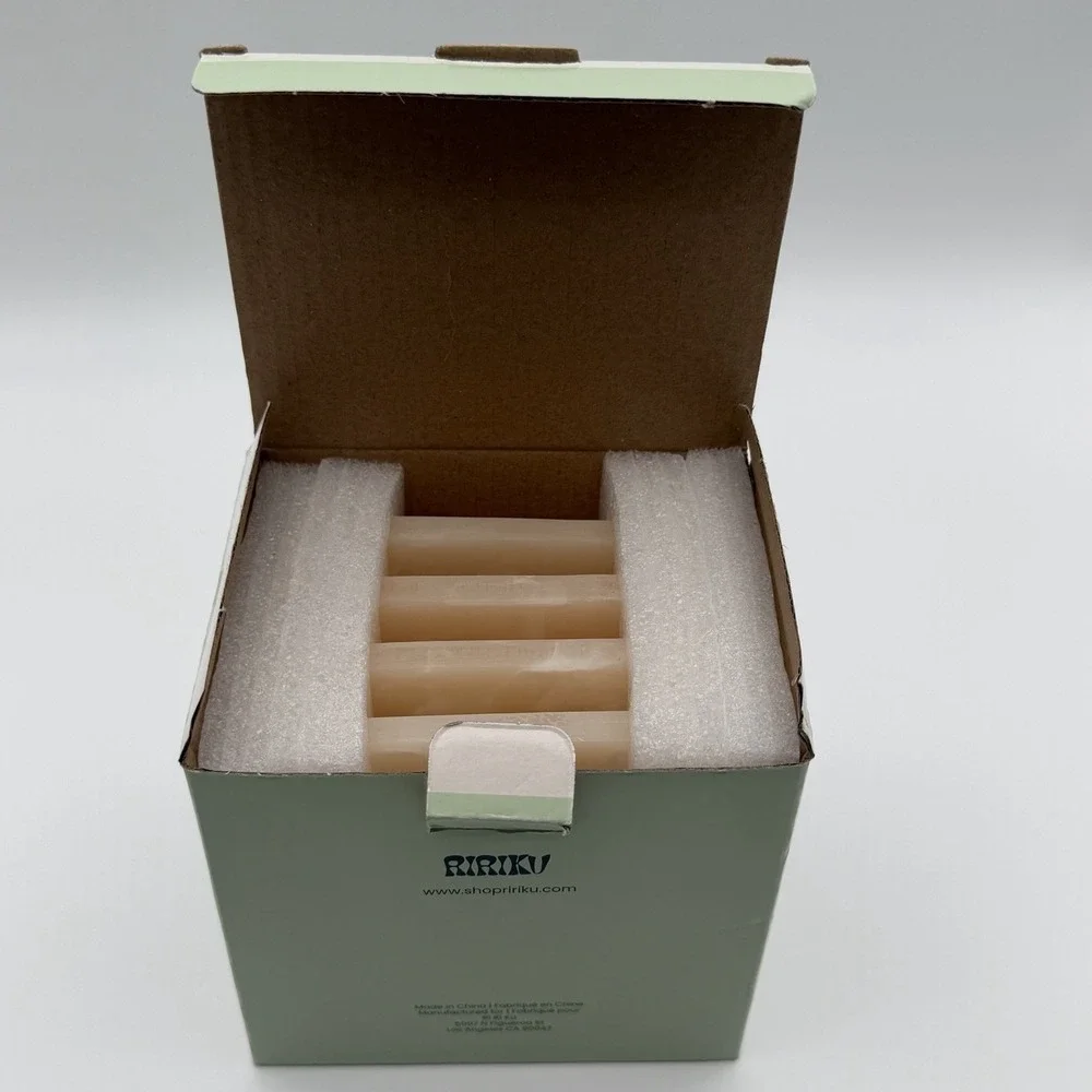 RiRiKu Resin Coasters‎ Set of 4 Square 4in Marbled New In Box